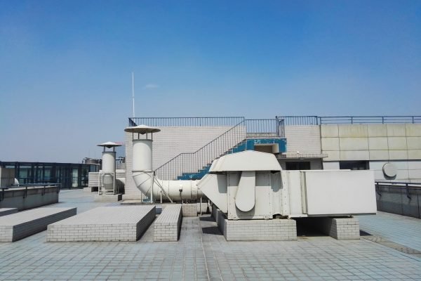 ventilation duct on building roof