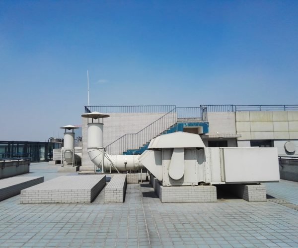 Ventilation duct on building roof