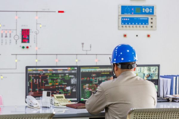 workers in control room